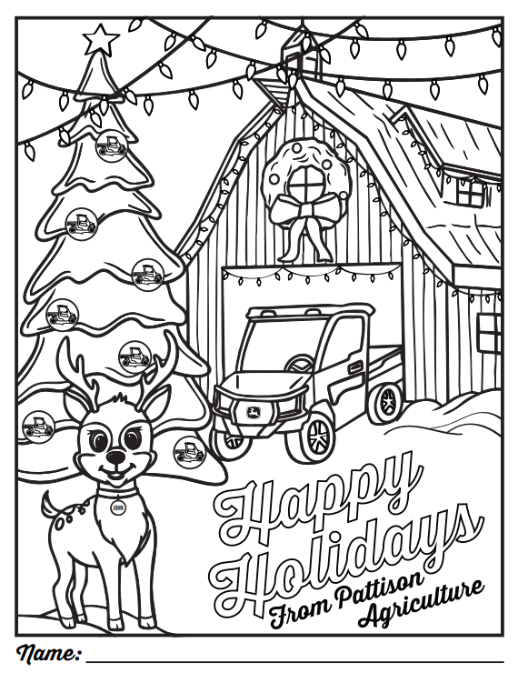 John the Deer Colouring Page